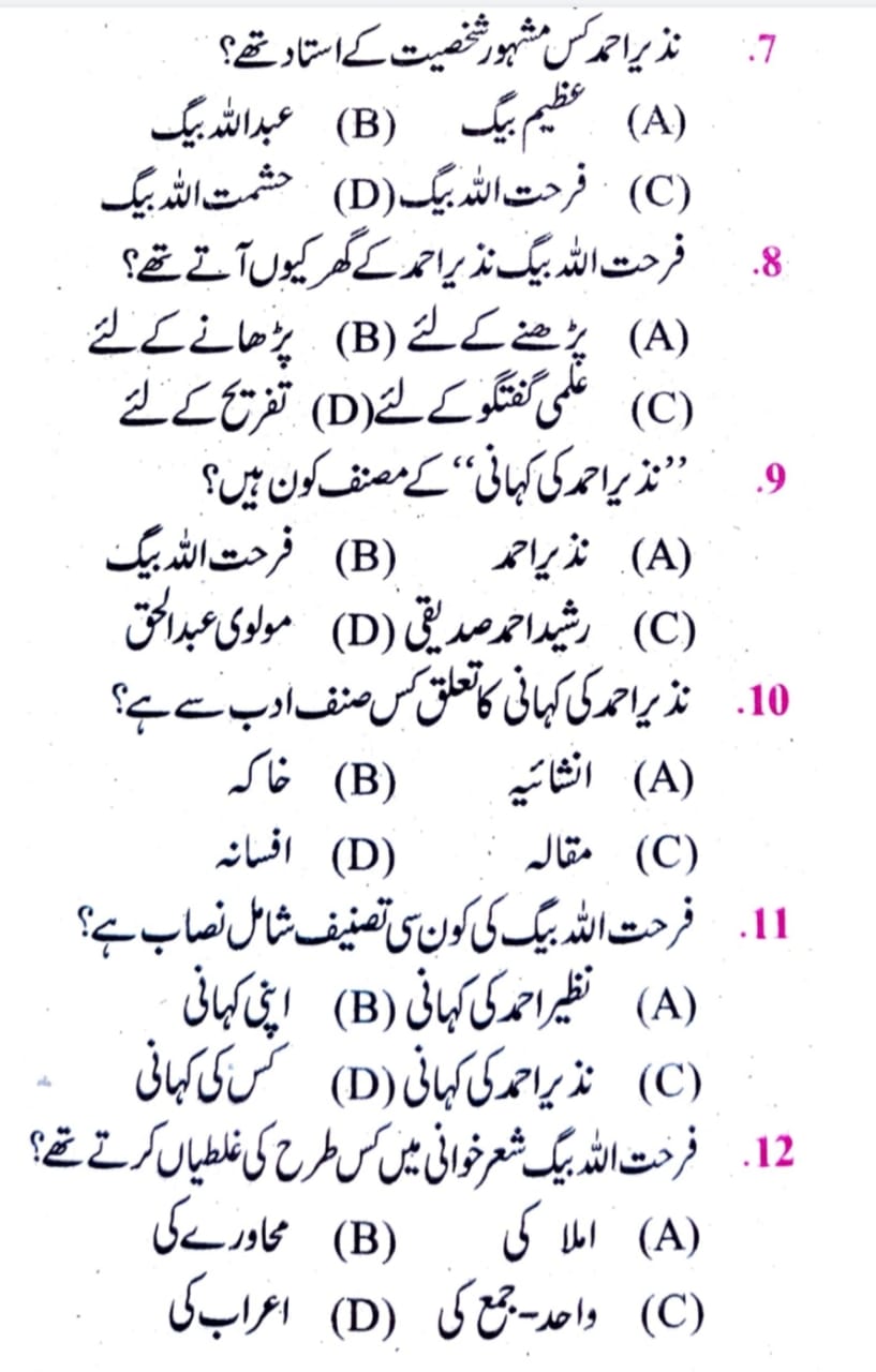 12th Urdu Chapter 1 Complete With Notes & Pdf Drownload Free Biha Board